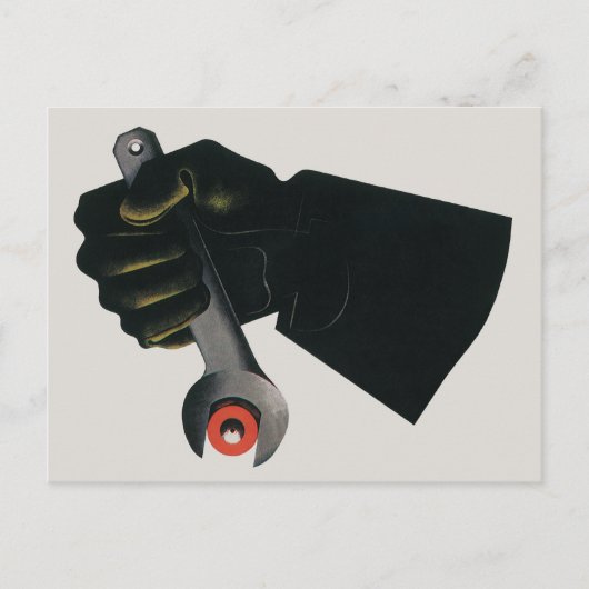 ヴィンテージ業、製造工場機械工 ポストカード (正面)