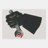 ヴィンテージ業、製造工場機械工 ラッピングペーパーシート (正面3)