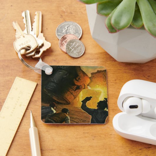 ヴィンテージ業、製鋼業 キーホルダー (デスク)