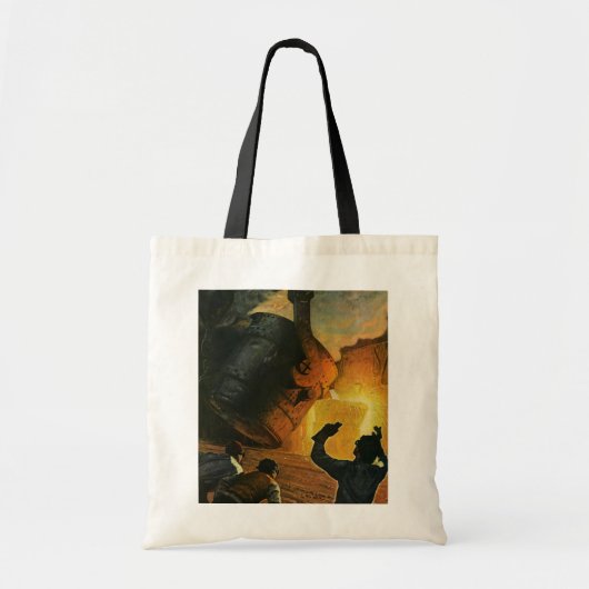 ヴィンテージ業、製鋼業 トートバッグ (正面)