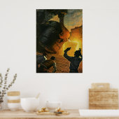 ヴィンテージ業、製鋼業 ポスター (キッチン)