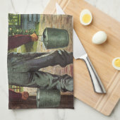 ヴィンテージ業、農園と農家 キッチンタオル (四つ折り)