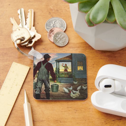 ヴィンテージ業、農園と農家 キーホルダー (デスク)