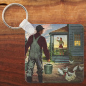 ヴィンテージ業、農園と農家 キーホルダー (正面)