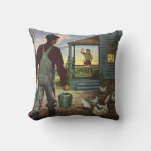 ヴィンテージ業、農園と農家 クッション (正面)