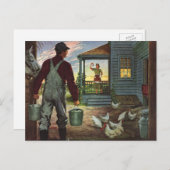 ヴィンテージ業、農園と農家 ポストカード (正面/裏面)