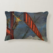 ヴィンテージ業、鉄鋼建築 アクセントクッション (裏面)