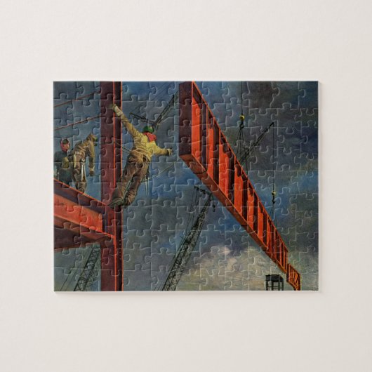 ヴィンテージ業、鉄鋼建築 ジグソーパズル (横)