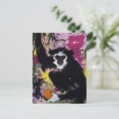 ヴィンテージ極東ギボンモンキー旅行はがき ポストカード (スタンド正面)