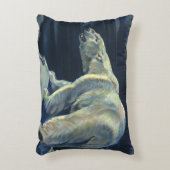 ヴィンテージ極熊、北極海産生物 アクセントクッション (正面(垂直))