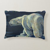 ヴィンテージ極熊、北極海産生物 アクセントクッション (裏面)
