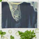 ヴィンテージ極熊、北極海産生物 キッチンタオル (折り畳み)