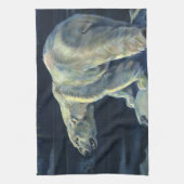 ヴィンテージ極熊、北極海産生物 キッチンタオル (縦)