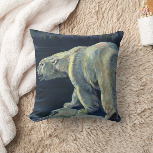 ヴィンテージ極熊、北極海産生物 クッション (ブランケット)