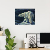 ヴィンテージ極熊、北極海産生物 ポスター (ホームオフィス)