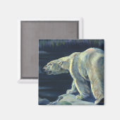 ヴィンテージ極熊、北極海産生物 マグネット (正面/裏面)