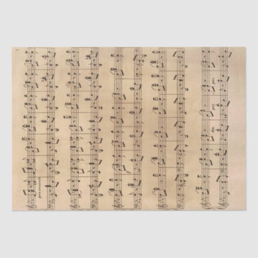 ヴィンテージ楽曲曲の古い紙の分離 薄葉紙 (正面)