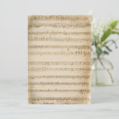 ヴィンテージ楽譜の招待状テンプレート| アンティーク 招待状 (スタンド正面)