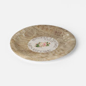 ヴィンテージ楽譜アンティークバラケーキ紙プレート ペーパープレート (アングル)