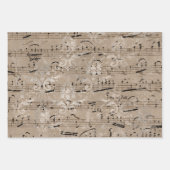 ヴィンテージ楽譜ギフトラッピング紙 ラッピングペーパーシート (正面2)