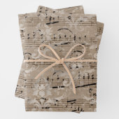 ヴィンテージ楽譜ギフトラッピング紙 ラッピングペーパーシート (インサイチュ)