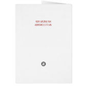 ヴィンテージ楽譜クリスマスカードポインセチア (裏面)