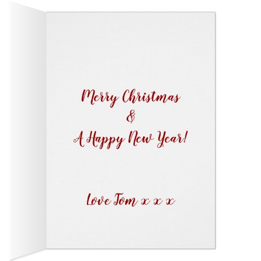 ヴィンテージ楽譜クリスマスカードポインセチア (内側 (右))