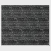 ヴィンテージ楽譜シート音楽白黒 ラッピングペーパー (フラット)