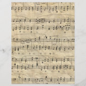 ヴィンテージ楽譜スクラップブック紙 (裏面)