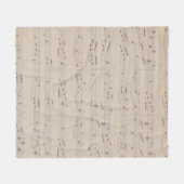 ヴィンテージ楽譜ミュージシャンミュージカル フリースブランケット (正面(横))