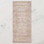 ヴィンテージ楽譜結婚式 プログラムカスタム プログラム (裏面)