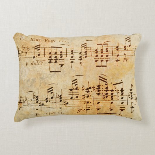 ヴィンテージ楽譜 アクセントクッション (正面)