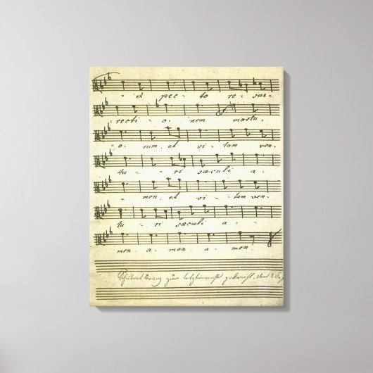 ヴィンテージ楽譜、アンティークミュージカルスコア1810 キャンバスプリント (正面)