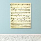 ヴィンテージ楽譜、アンティークミュージカルスコア1810 キャンバスプリント (インサイチュ (ウッドフロア))