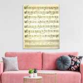 ヴィンテージ楽譜、アンティークミュージカルスコア1810 キャンバスプリント (インサイチュ (リビング))