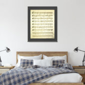 ヴィンテージ楽譜、アンティークミュージカルスコア1810 キャンバスプリント (インサイチュ (寝室))