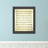 ヴィンテージ楽譜、アンティークミュージカルスコア1810 キャンバスプリント (インサイチュ (ウッドフロア))