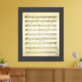 ヴィンテージ楽譜、アンティークミュージカルスコア1810 キャンバスプリント (インサイチュ (リビング))