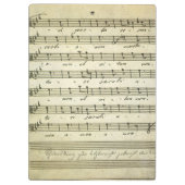 ヴィンテージ楽譜、アンティークミュージカルスコア1810 クリップボード (裏面)