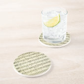 ヴィンテージ楽譜、アンティークミュージカルスコア1810 コースター (側面)