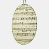 ヴィンテージ楽譜、アンティークミュージカルスコア1810 セラミックオーナメント (左)