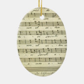 ヴィンテージ楽譜、アンティークミュージカルスコア1810 セラミックオーナメント (裏面)