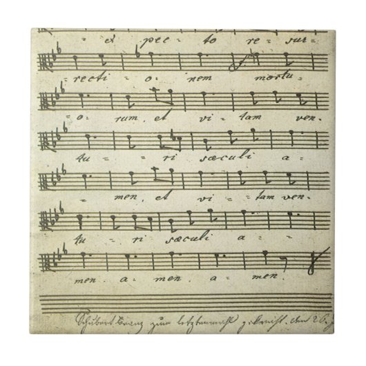 ヴィンテージ楽譜、アンティークミュージカルスコア1810 タイル (正面)