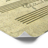 ヴィンテージ楽譜、アンティークミュージカルスコア1810 ポスター (角)