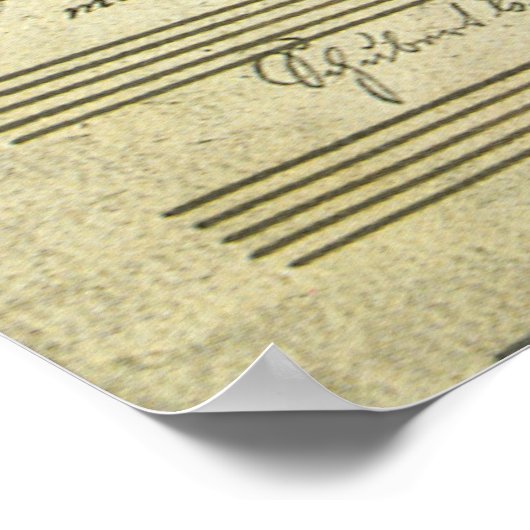 ヴィンテージ楽譜、アンティークミュージカルスコア1810 ポスター (角)