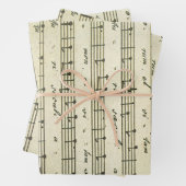 ヴィンテージ楽譜、アンティークミュージカルスコア1810 ラッピングペーパーシート (インサイチュ)