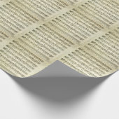 ヴィンテージ楽譜、アンティークミュージカルスコア1810 ラッピングペーパー (角)