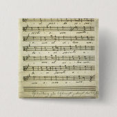 ヴィンテージ楽譜、アンティークミュージカルスコア1810 缶バッジ (正面)