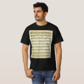 ヴィンテージ楽譜、アンティークミュージカルスコア1810 Tシャツ (正面フル)