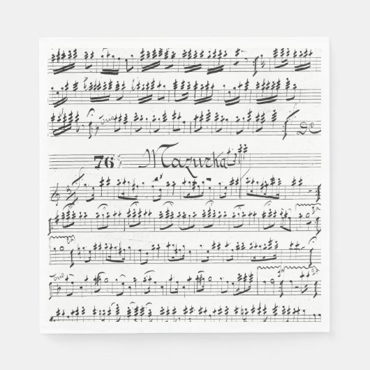 ヴィンテージ楽譜 スタンダードランチョンナプキン (正面)